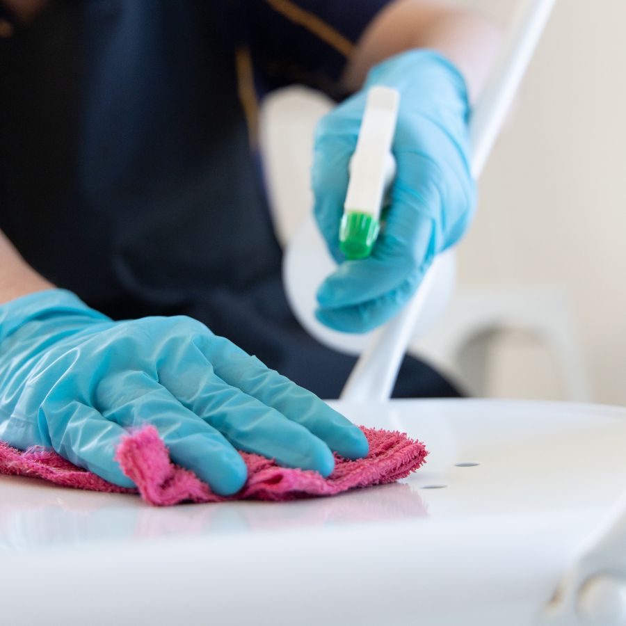 cleaning the RV interior